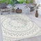 Paco Home Outdoor Teppich wetterfest & robust modernes Mandala & Boho Design pflegeleicht & flachgewebt für Balkon, Terrasse, Garten, Wohnzimmer & Küche Ethno Mandala, Grösse:80x150 cm, Farbe:Türkis