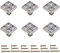 Sinyiol 6Pcs Square Crystal Glass Dresser Drawer Knobs Handles Pulls,Modern Decorated Shiny Cabinet Konbs Zinc Alloy Pulls Handles for Cupboard Wardrobe Dresser Doors (Single Hole, Silver, 6 Pack)