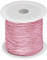 sourcing map 1 Rolle Nylon Perle Faden Knoten Schnur 0.6mm 50 Yards Geflochten Nylon Satinschnüren für Armband Halskette Kumihimo, Orchidee Rosa