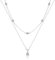Mesovor Diamant Kette für Damen, Zierliche Goldkette 18 Karat Vergoldete Mehrlagige Halsketten | Quadrat Träne Kreuzen Perle Tropfen Halskette Schmuck Geschenke für Mädchen (Tropfen cz-Silber)