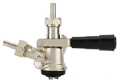 Tissting Acoplador de Barril G5/8 D Tipo Dispensador de Grifo de Cerveza de Acero Inoxidable con Válvula de Alivio de Presión De Seguridad, Kegerator de Cerveza de Barril para Barriles de Cerveza US