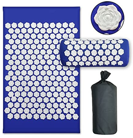 Massagekissen Flower Akupressur Yoga-Kissen FußMassager Kissen Applikator Pilates Übung Massagekissen (Size : 3pcs-Blue)