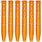 Clickinline 6Pcs Snow and Sand Tent Stakes Pegs Aluminum Alloy U-Shaped Pegs Tent Nails for Camping Hiking Backpacking
