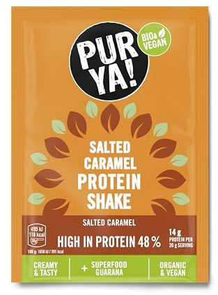 PURYA! Protein Shake - Salted Caramel +Guarana Sachet 30g (12)