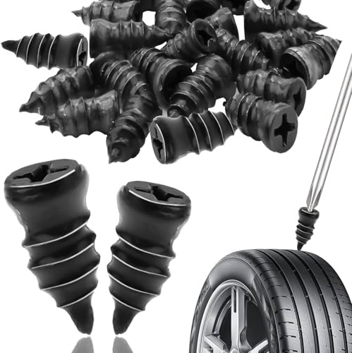 SWTYExt 70 Stück Vakuum Reifen Reparatur-Nagel Reifenreparaturset | mit Schraubendreher, Reifen-Reparaturset, Gumminägel, Schlauchlose Autoreifen Reparatur Tubeless für Motorrad Fahrräder