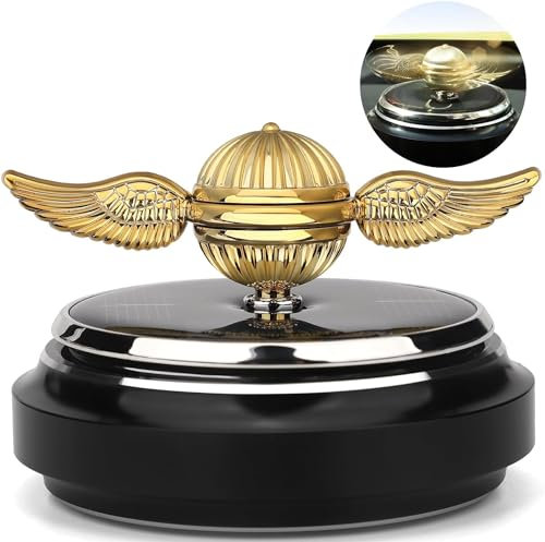 Solarenergie-Auto-goldenes Fidget-Spinner-Spielzeug, Auto-Lufterfrischer mit Sonnenschein zum Stressabbau, Schreibtisch-Büro-Auto-Armaturenbrett-Dekor, Geschenk für Männer und Frauen