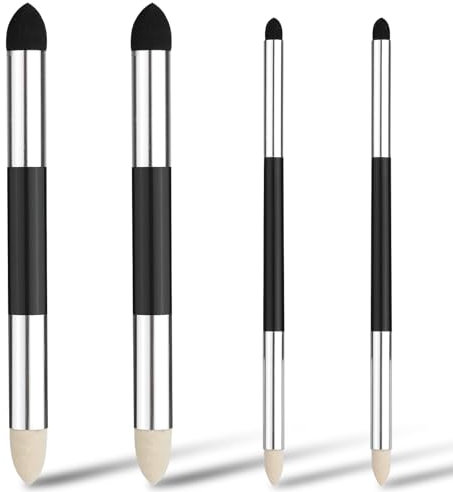 4pcs Artist Blending Sponge Pen, 2 Sizes Double-Headed Blending Pen Sketch Pen Brush Rubbing Sponge Drawing Art Blender Drawing Blender for School Students Beginners Artists