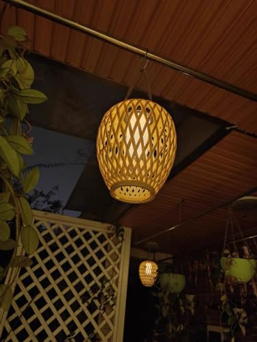 EcoGehen Rattan Solarlampen für Außen Hängend Boho Balkon Deko Beleuchtung Solar Lampions Wetterfest Solarleuchten Garten, Solarleuchten Hängend Außenlaternen Solar Hängeleuchte Standleuchte Deko