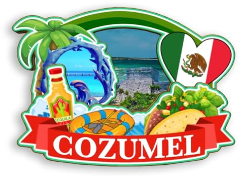 Quwsne Refrigerator Magnet Cozumel Mexico Fridge Magnet City Travel Souvenirs Tourist Gifts 3D Classic Landmarks Handmade Crafts Home Decoration -1810