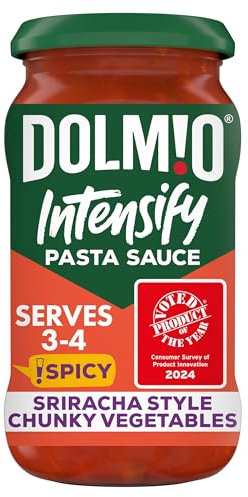 Dolmio Intensify Spicy Sriracha Style Chunky Vegetables Pasta Sauce Jar 400g