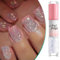White Glitter Nail Polish Pink Nail Varnish Double-Head Two-color Glitter Nail Varnish Quick Drying & Long Lasting Pink Nail Polish Water Based White Glitter Nail Varnish for Salon & Home Use