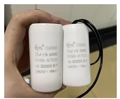 CBB60 washing machine capacitor 4UF6UF25UF12UF15UF18UF20UF30UF35UF spin dry dehydration water pump IINKUEYK(25UF)