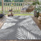 GENIMO Outdoor Teppich Wetterfest Waschbarer Camping Teppich 150x240cm Wendbar UV-bestandig Carpet, Kunststoff-Picknickdecke für Balkon, Garten, Wohnmobil, Deck, Hinterhof, Grau & Weiß