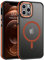VENINGO Magnetic for iPhone 12 Case/12 Pro Phone Case Compatible with Mag Safe Matte Translucent Shockproof Protective Women Man Girls Phone Case for iPhone 12/12 Pro,Orange