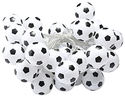 Cabilock Lichterkette Fußball Weiß Solarbetrieben Dekoleuchten Für Den Außenbereich