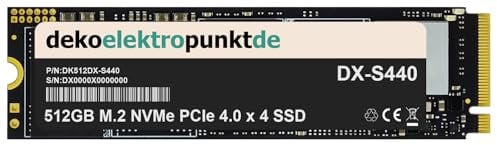 dekoelektropunktde 512GB M.2 NVMe Gen4 SSD disco rigido adatta per HP 15s-eq2257ng, Ricambio alternativo 2280 PCIe 4.0 x 4