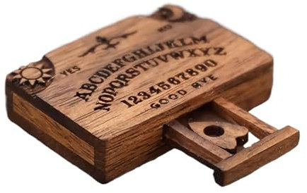 Planche Ouija Miniature - Ornement de Tableau fantôme Miniature - Planche Ouija avec tiroir - Planche Ouija en Bois avec Planchette Alphabet Vintage