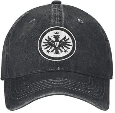 UOARQAUJ Baseball Cap Eintracht Schwarz Logo Sommer Fitted Trucker Hut Unisex-Teens Outdoor Sport Sonnencreme Baseball Caps