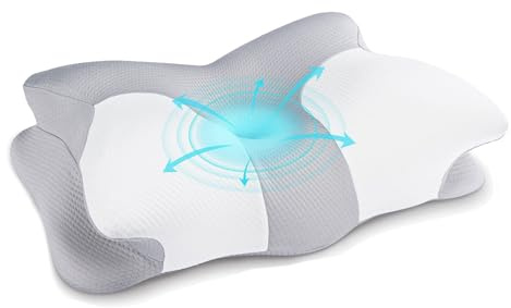 Nastopee Cuscino Dormienti Laterali, Cuscino in Memory Foam Comodo, Cuscino Cervicale di Supporto per Dormienti Laterali, Cuscino Ergonomico per Dormienti Laterali per il Collo