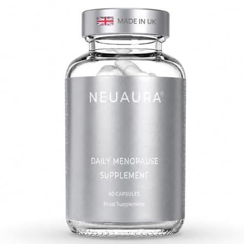 Neuaura Daily Menopause Supplement for Women (60 Capsules) — Hot Flush & Night Sweat Relief with Maca Root, Sage Leaf & Vitamin B Complex — Hormone Balance, Mood Support — Vegan, Made in UK