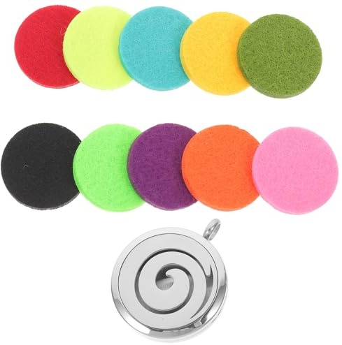 MUCKLILY Edelstahl Aromadiffusor Anhänger Hohl Duftanhänger zum Befüllen Aroma Diffuser Kettenanhänger Selbstgemacht Schmuck für Aromatherapie Wellness