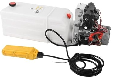 Bomba hidráulica de 8 cuartos de galón, unidad de potencia hidráulica de 12 V CC, bomba hidráulica de doble efecto y doble solenoide