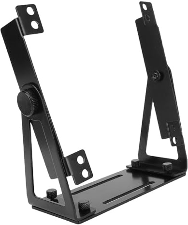 Fauitay 360 Degree Pivoting PC Computer Fan Stand Mount Aluminum Alloy Bracket with Pre Drilled Screw Slots for 120mm 140mm Fans (Black)