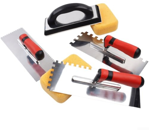 Stainless Steel Trowel, Bricklaying Tools, Square Grooved Spatula Set
