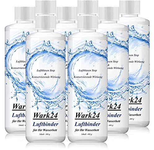 Wark24 Luftbinder Bubble Stop, 8 x 400 g, Wasserbettpflege gegen Luftblasen im Wasserbett, unterstützt geräuschfreien Schlaf und verlängert die Haltbarkeit