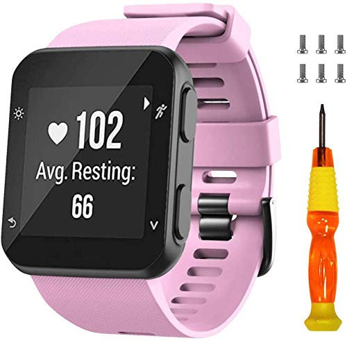 Armband für Garmin Forerunner 35/Approach S10, Quickfit Silikon Armbänder Kompatibel mit Garmin Forerunner 35,Mehrfache Farben (Pink)