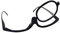 MEGAUK Schminkbrille Make up Brille Lesebrille Presbyopie Brille Sehhilfe Lesehilfe Stärke +2,0