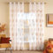 MIULEE Vorhänge mit Florales Stickerei, Gardinen Weiß mit Orange Muste für Wohnzimmer, Schlafzimmer Vorhang Transparent mit Ösen, 2er Set Voile Blumen Durchsichtig Vorhänge, Jeder H 145 X B 140cm
