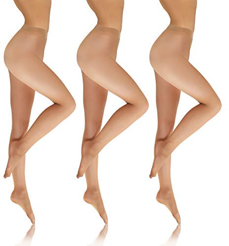 Sesto Senso Medias Transparentes Mujer 8 Den Pack de 3 Invisibles Semi Mate Pantimedias 2 S carne 3pack