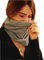 Prettystern Damen Loop Schal 100% Kaschmir-Wolle Strick-Schal Winter Cashmere Schlauch-Schal Rundschal Halstuch Grau