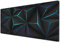 Geometric Black Neon Blue XXL Gaming Mouse Mat - 900 x 400 - One Size
