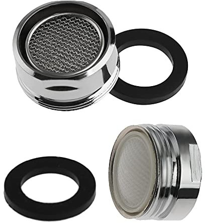 2 Stück Spüle-Wasserhahn-Adapter, Belüfterdüse für Küche, Badezimmer, Wasserhahn, Spart Wassersprudler (NPT männlich 24 mm)