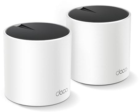 TP-Link Deco AX3000 WiFi 6 Mesh System - Covers up to 4500 Sq.Ft, Replaces Wireless Router and Extender, 3 Gigabit Ports per Unit, Supports Ethernet Backhaul (Deco X55, 2-Pack)