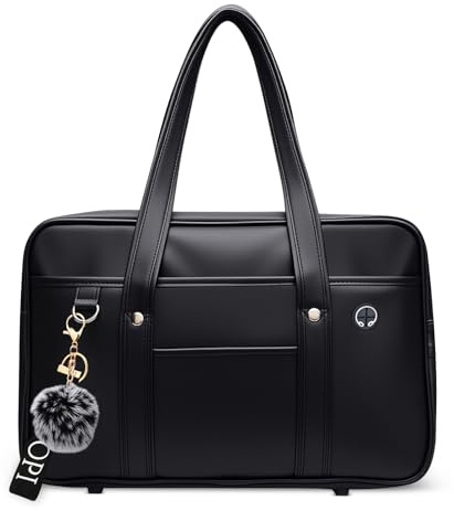 DIRRONA Damen Schultertasche – PU Leder Handtasche im akademischen Stil für Alltag, Arbeit und Studium, Leichte strukturierte Tote Tasche Klassisches Schwarz