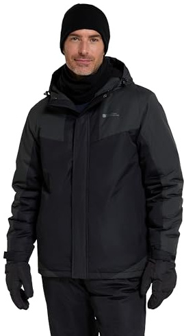 Mountain Warehouse Dusk Skijacke für Herren - Wasserbeständige Snowboardjacke, Fleecefutter, Schneerock, Kapuze und Bündchen zum Verstellen - Ideale Winterjacke