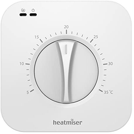 Kudos-Trading - Heatmiser DS1 V2 Central Heating Thermostat for Simple Dial Control for Boiler & Heat Pump Heating Controls