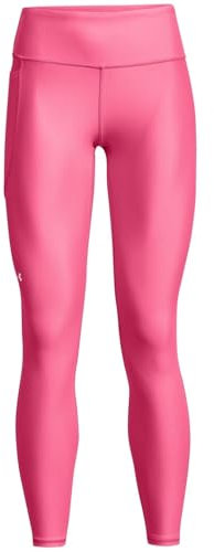 Under Armour Damen HeatGear Armour High No-Slip Waistband Pocketed Leggings, (686) Astro Pink/Schwarz, M