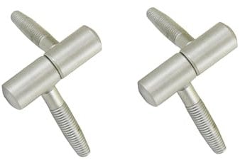 bricoleva.it Cerniere Anuba per porte e finestre in legno, Set composto 2 da Maschio e 2 Femmina - Cerniere a 2 gambi - Kit 2 Cerniere Anuba in Diversi Colori e Dimensioni (14 mm, Satinato)