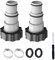 DAJASD 2PCS Pool Adapter A, Schlauchadapter für Pumpe, Adapter für Intex Pool,Kann für Poolschlauchverbindungen Verwendet Werden mit Schraubendreher, Dichtring und Schlauchschelle