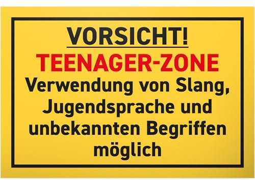 DankeDir! Teenager Zone - Schild 30 x 20 cm - Jungen & Mädchen Teenager Türschild Geschenkidee Zimmer Spruch - Zimmer Deko Dekoration Geschenk Idee Tür Deko Geburtstag Jugendliche