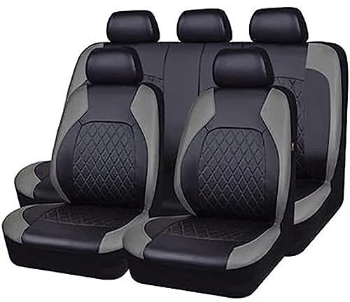 ENDYAK Auto-Sitzbezug für FIAT Panda II MK3/Mk4 (Type 169 319) 2003 2004 2005 2006 2007 2008 2009 2010 2011 2012-2020, 9-teiliges Set Sitzbezug Komplett-Set, wasserdichte Autositzschoner aus Leder