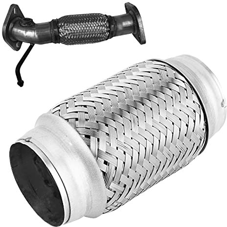 Giunto Flessibile Per Tubo Di Scarico, Tubo Di Giunzione Flessibile Ondulato In Acciaio Inossidabile Resistente Da 2,5 X 6 Pollici Accessorio Per Auto Con Tubo Flessibile Di Scarico A Treccia