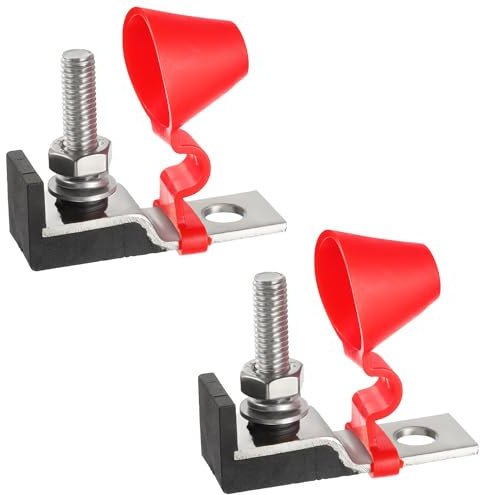 BOJACK Terminal Fusible de Batterie Fusible Bloc Goujon Unique 5/16 Porte-fusible Bateau Camion Voiture Marine (2 pièces)