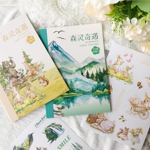 Arpaper Sticker Scrapbooking Zubehör Journal Sticker Set 20 Bullet Journal Dekorationen für Scrapbooking, Alben, Notizblöcke, Mobiles(Forest Sticker 2)
