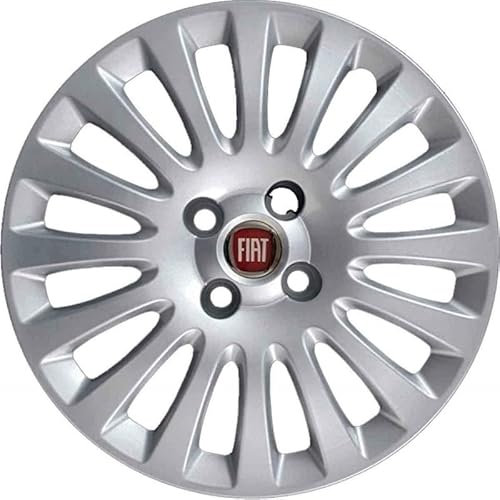 Kit mit 4 anpassbaren Radkappen – für FIAT Grande Punto/Punto EVO Modell 2009 – Durchmesser 15 Zoll – Nicht original