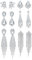 CASSIECA 6 Paare Clip Ohrringe für Damen Silber Hängend Strass Quaste Non-piercing für Bräute Brautjungfern Brillant Diamant Baumeln Non Pierced Schmuck Stil 3